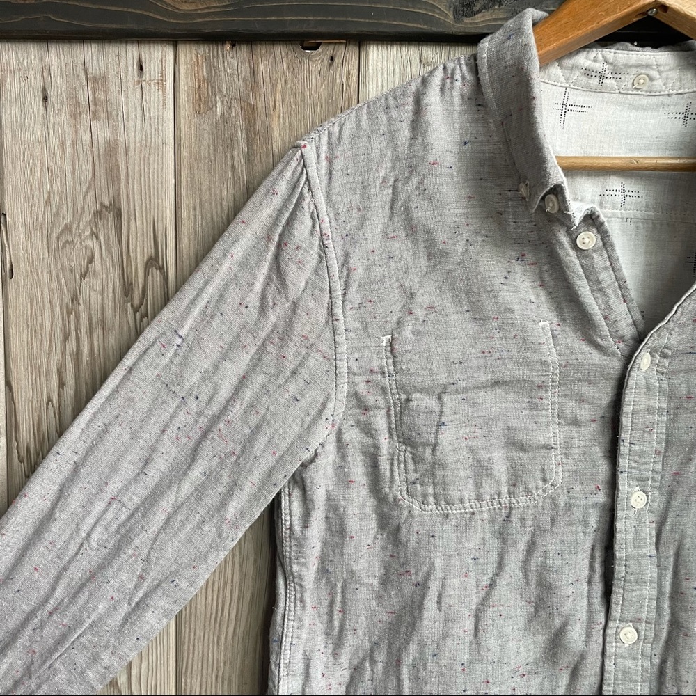 Vans Reversible Grey Patterned Button Down Size M… - image 8